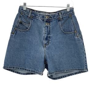 Vintage Zena Jeans Denim Shorts Sz 14 High Rise Y2K 90s Mom Jeans Preppy Baggy